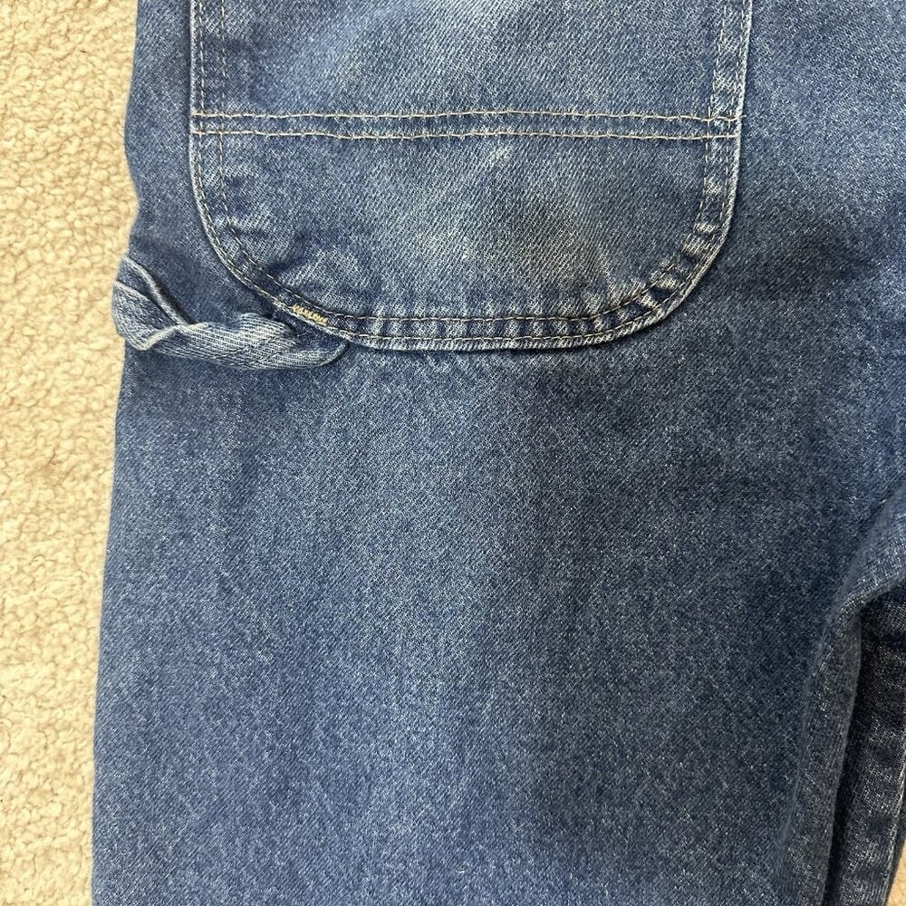 Dickies Jeans Men’s 34x32 Medium Wash Work Wear Straight Leg Cargo Pocket - Picture 11 of 13